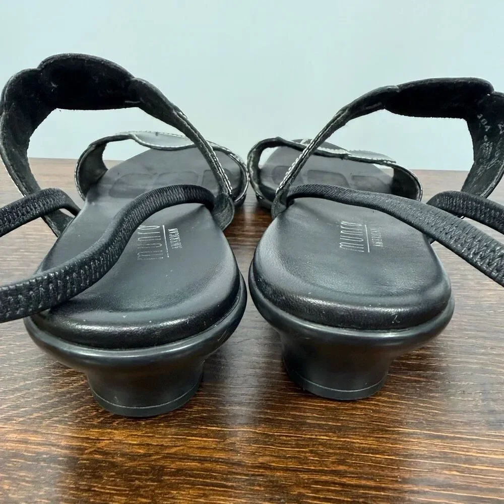 Munro American Eclipse Women’s black kitten heel slingback shoe size 9